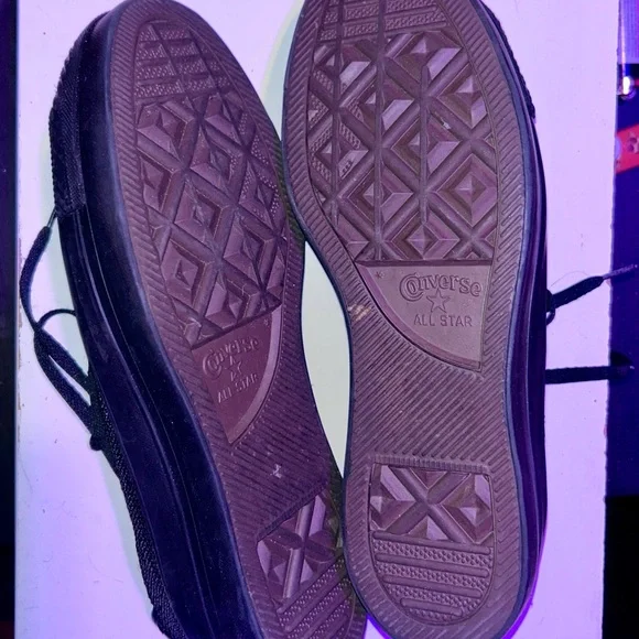 Converse Black Canvas Sneakers with Sequins - Picture 6 of 8